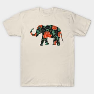 Elephant floral pattern T-Shirt